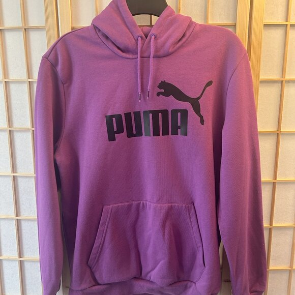 Puma Other - Puma Purple Men's Essential Pullover Logo Fleece-lined Hoodie size Medium